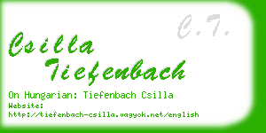 csilla tiefenbach business card